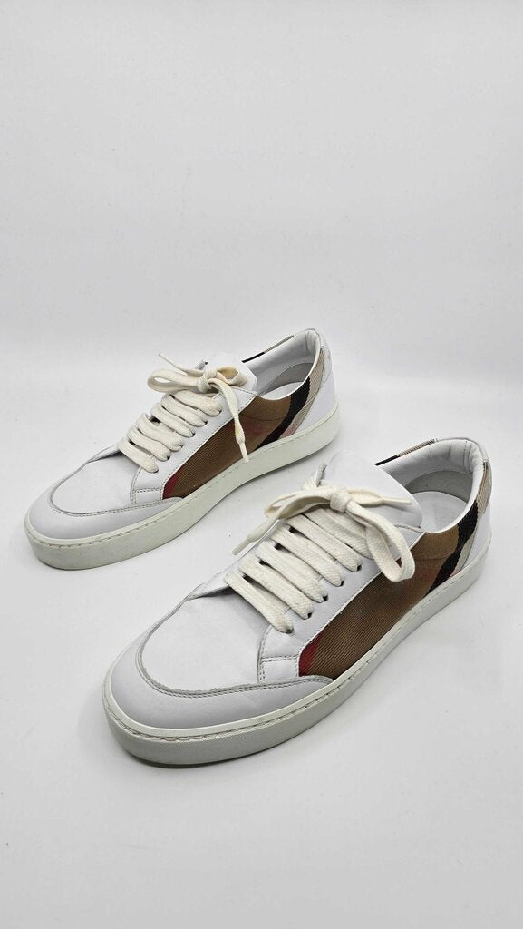 Burberry Check & Leather Sneakers