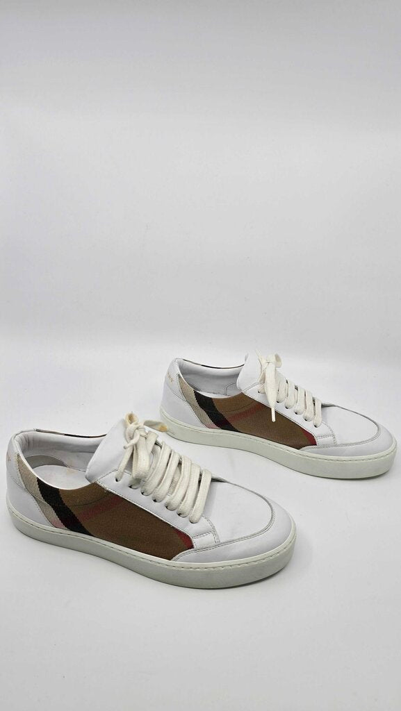 Burberry Check & Leather Sneakers