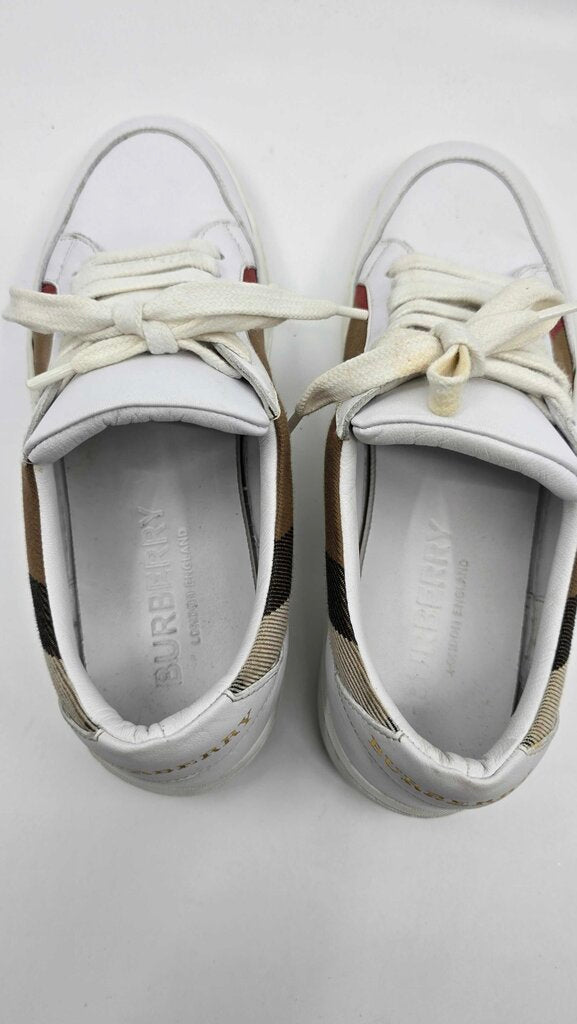 Burberry Check & Leather Sneakers