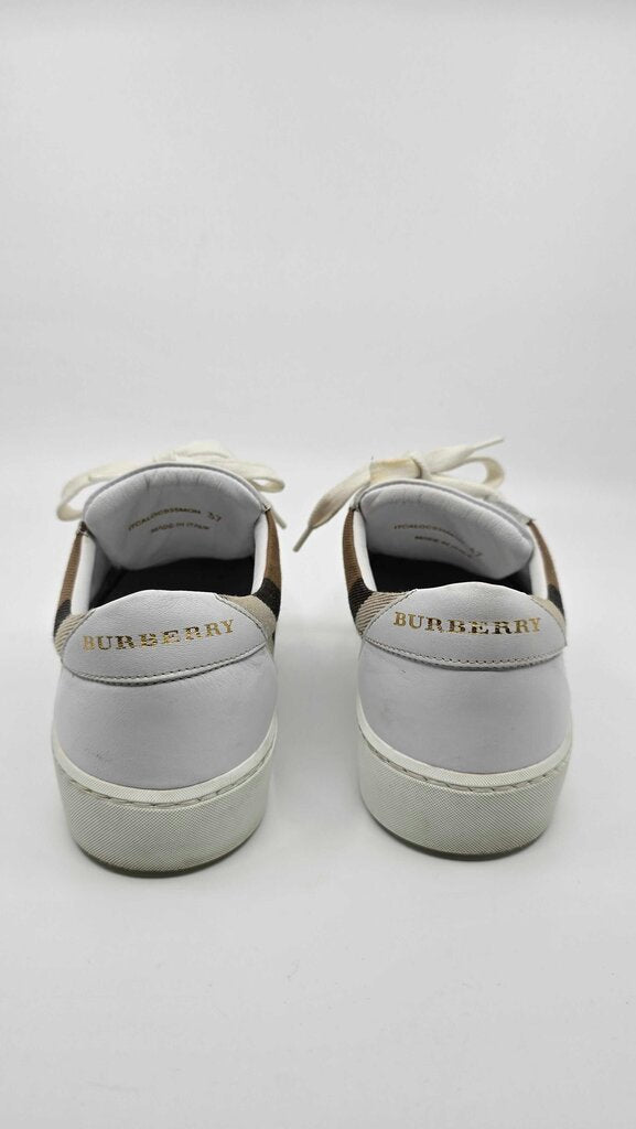 Burberry Check & Leather Sneakers