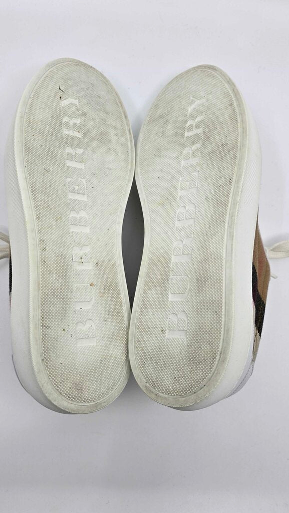 Burberry Check & Leather Sneakers