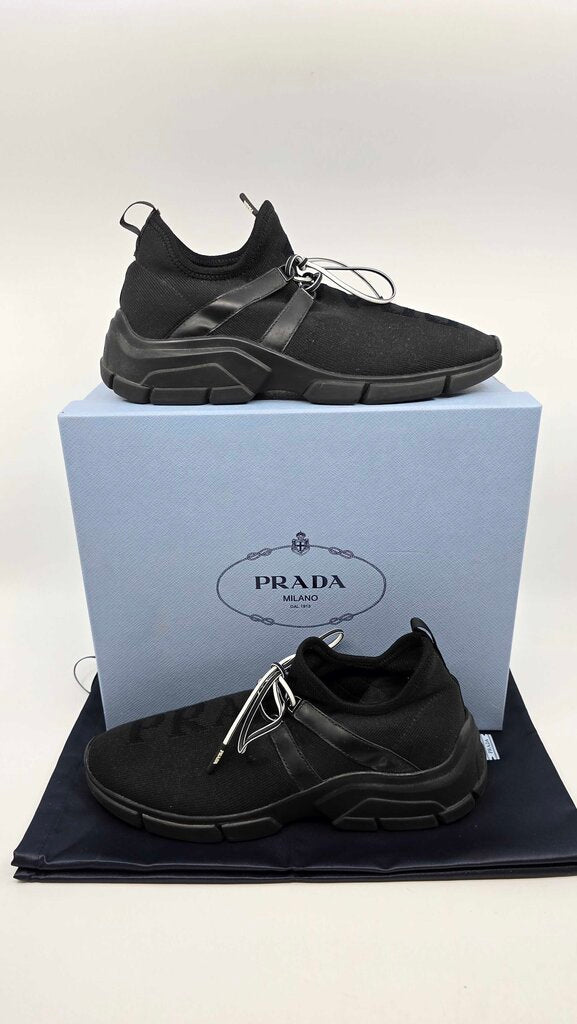 Prada Logo Knit Sneakers