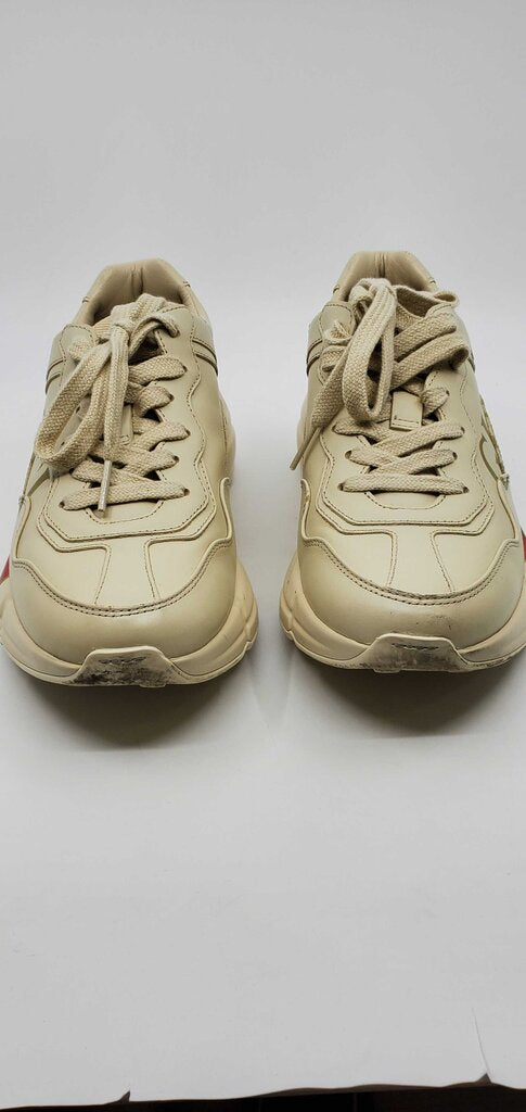 Gucci Rhyton Sneakers w/ Vintage Logo Crafted from Ivory Leather