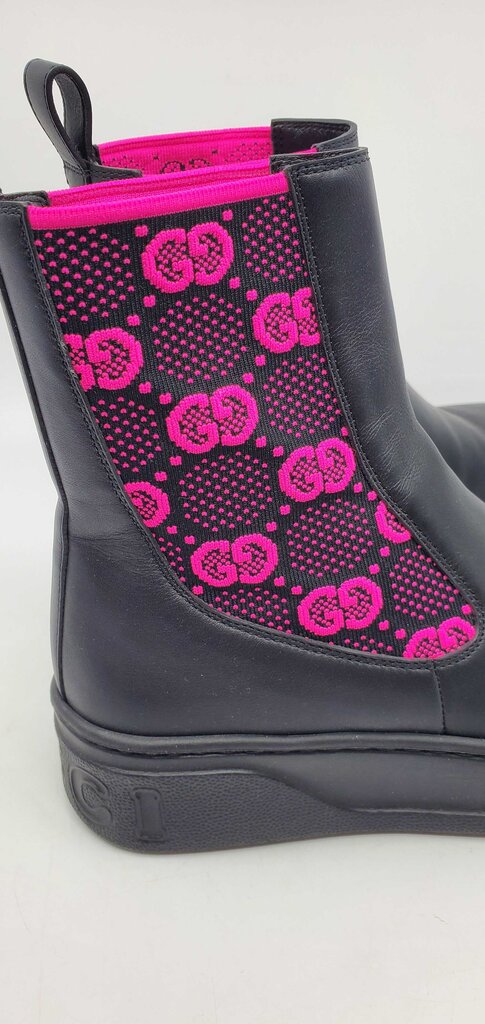 Gucci Chunky B Chelsea Boot GG Logo-Jacquard Goring