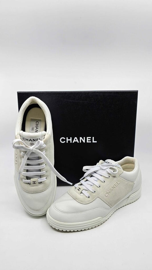Chanel Low-Top Sneakers Calfskin Leather & Suede