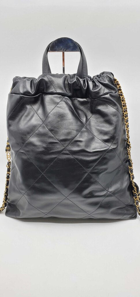 Chanel 22 Chain Backpack Quilted Calkskin