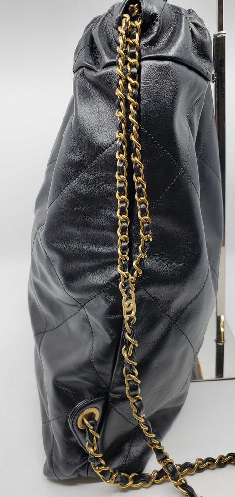 Chanel 22 Chain Backpack Quilted Calkskin