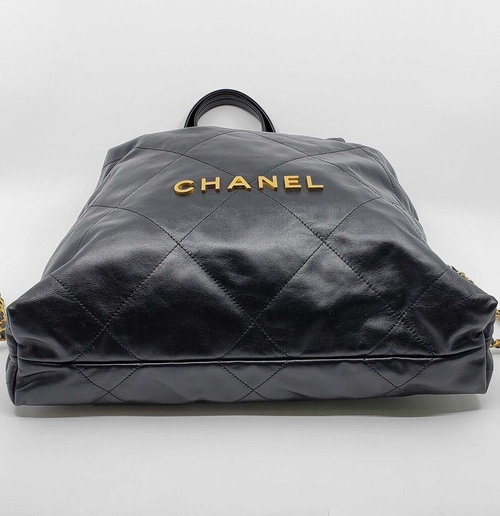 Chanel 22 Chain Backpack Quilted Calkskin