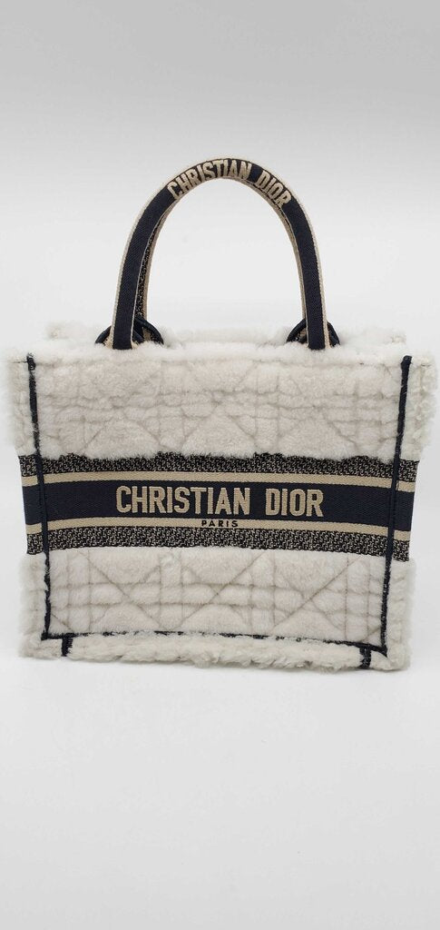 Dior Book Tote Cannage Quilt Shearling