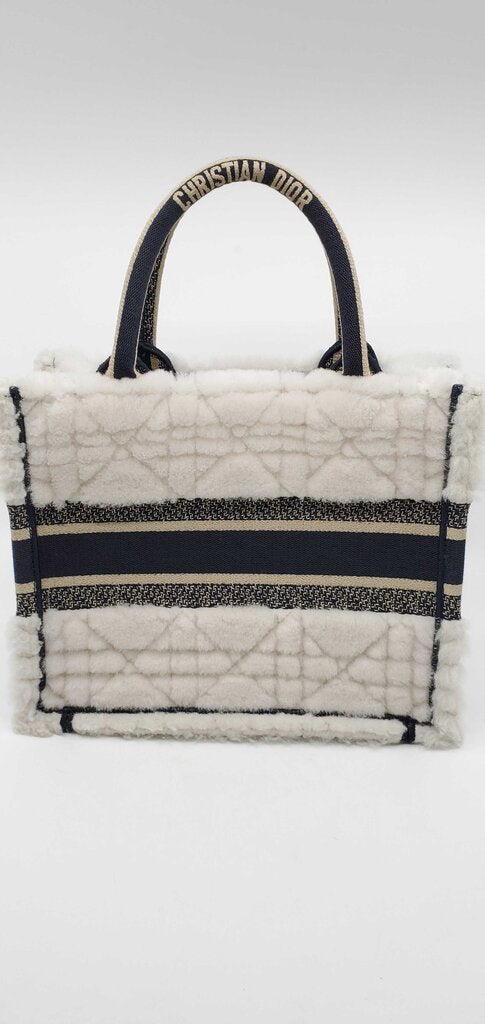 Dior Book Tote Cannage Quilt Shearling