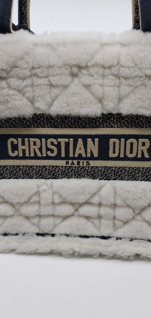 Dior Book Tote Cannage Quilt Shearling