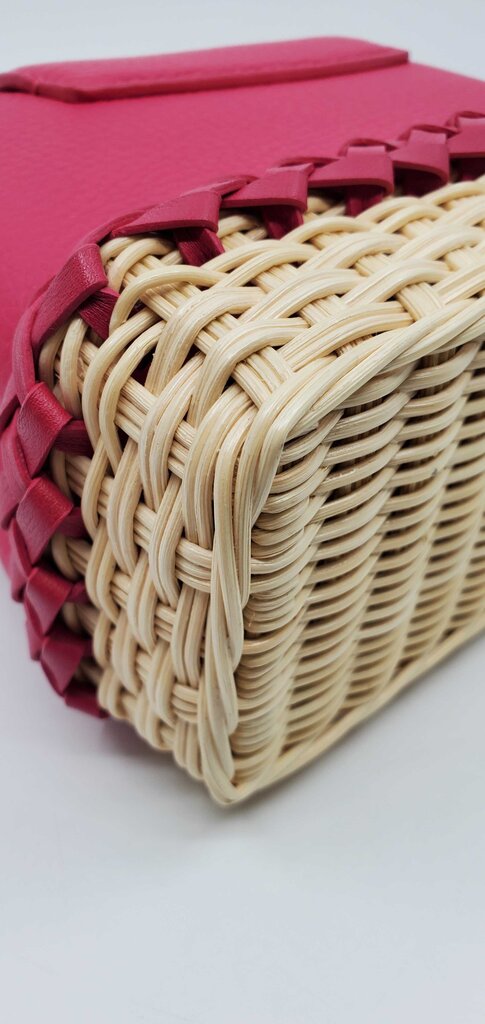 Louis Vuitton Rattan Taurillon Capucines Handbag w/ Woven Rattan Base