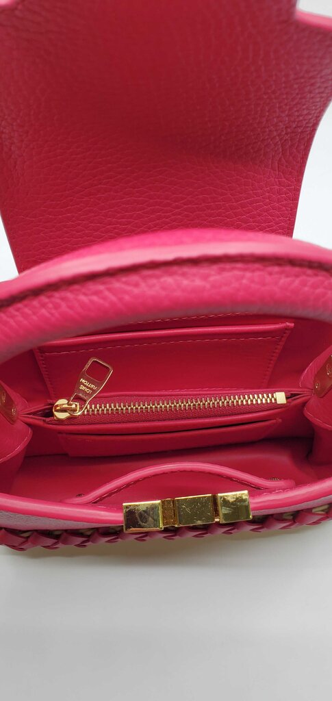 Louis Vuitton Rattan Taurillon Capucines Handbag w/ Woven Rattan Base