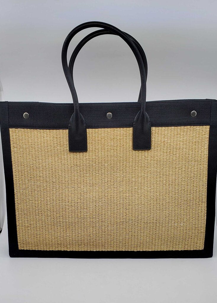YSL Rive Gauche Raffia Tote Bag