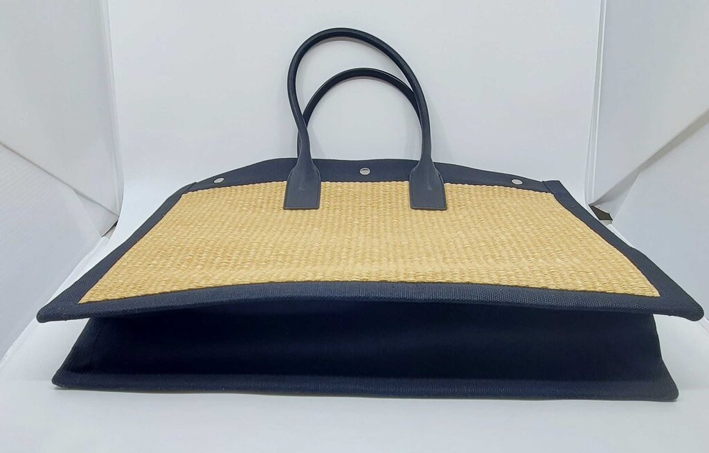 YSL Rive Gauche Raffia Tote Bag