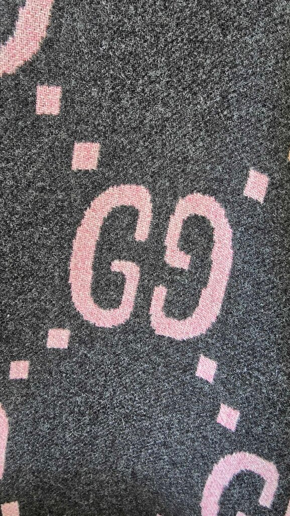 Gucci Wool Reversible GG 100% Wool Poncho