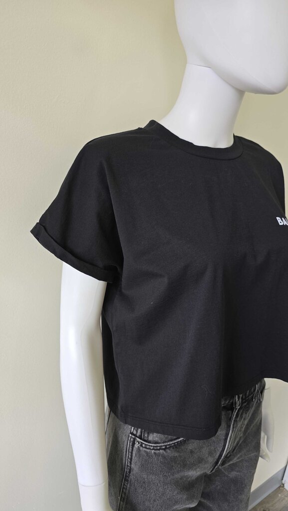 Balamain Cropped Cotton T-shirt