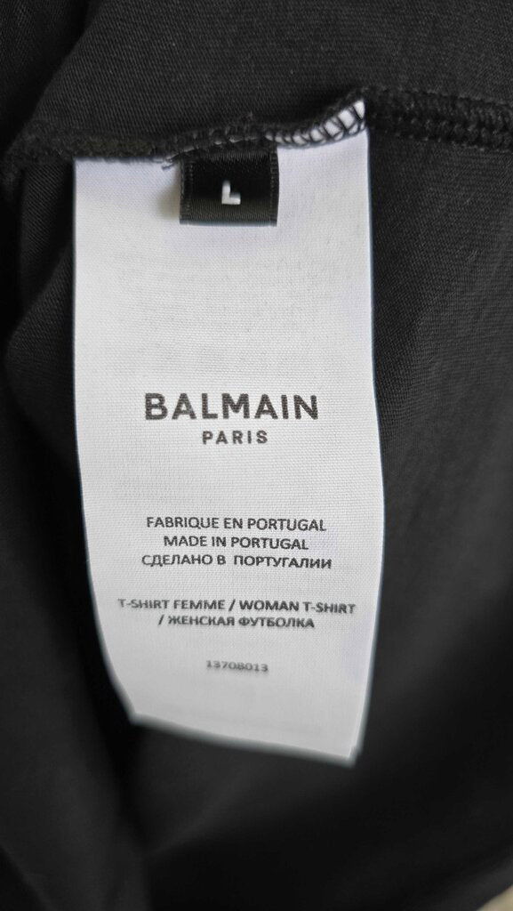 Balamain Cropped Cotton T-shirt