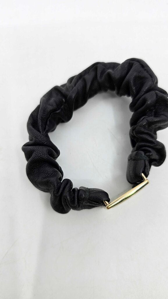 Chanel Leather CC Logo Hair Tie/Scrunchie