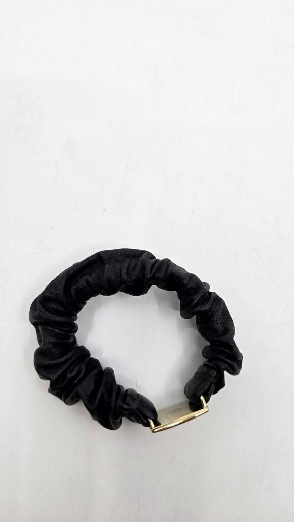 Chanel Leather CC Logo Hair Tie/Scrunchie