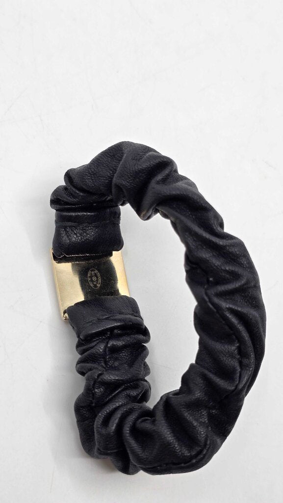 Chanel Leather CC Logo Hair Tie/Scrunchie