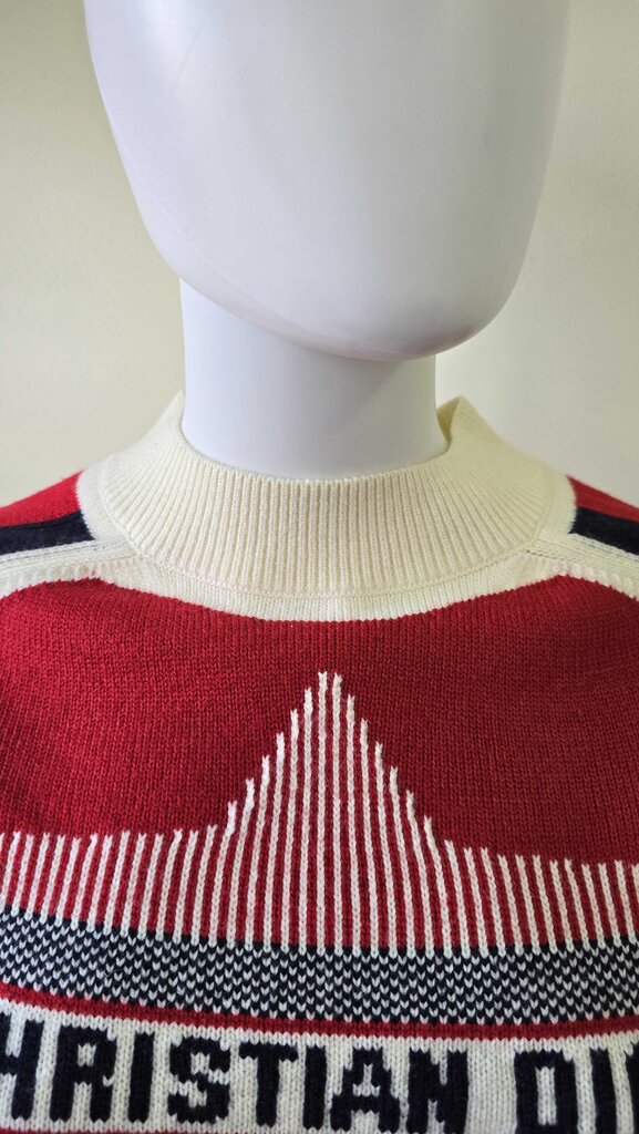 Dior Alps Star-Motif Mock Neck Wool/Cashmere Sweater