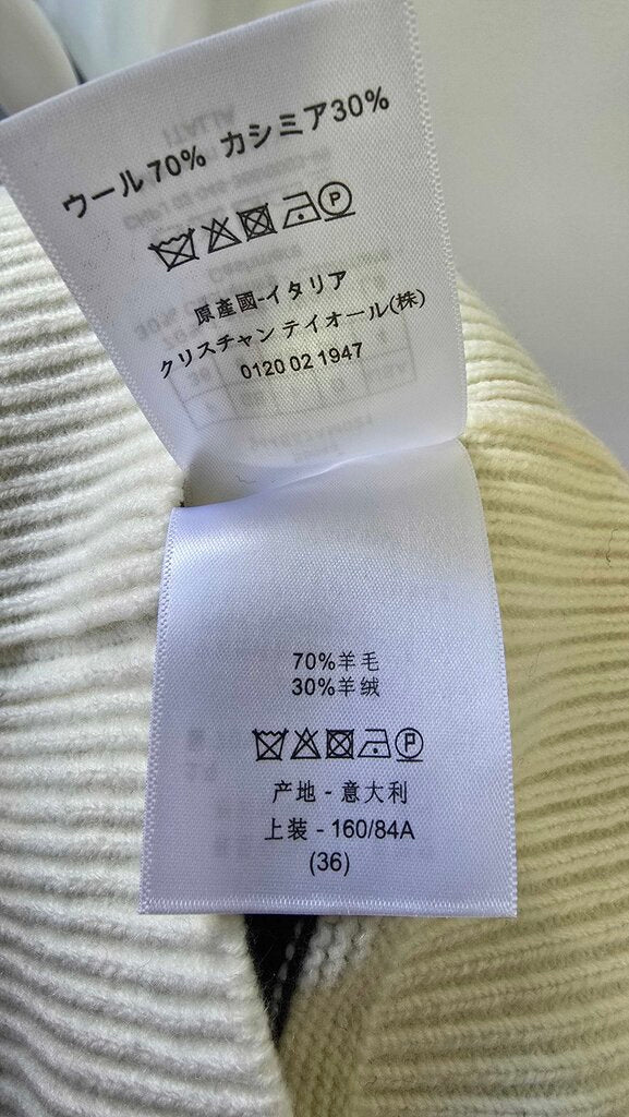 Dior Alps Star-Motif Mock Neck Wool/Cashmere Sweater