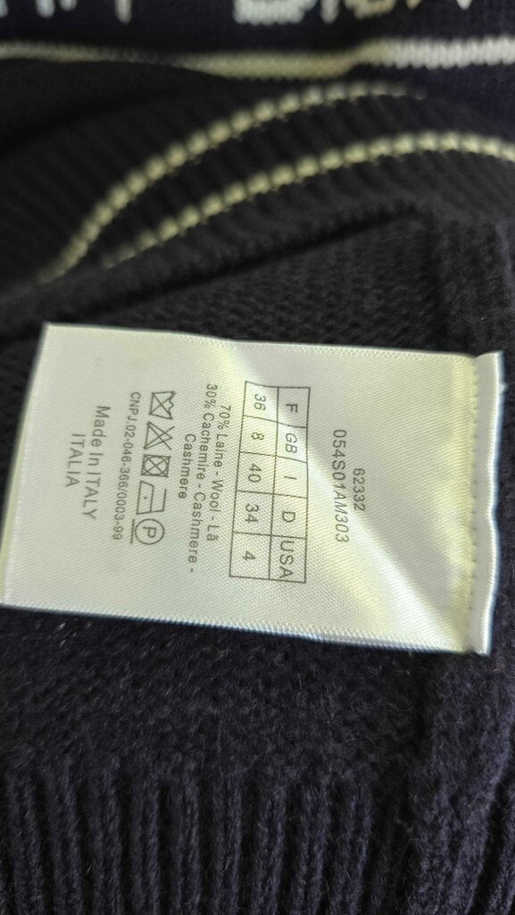 Dior Short Sleeved Star Sweater Wool & Cashmere Knit
