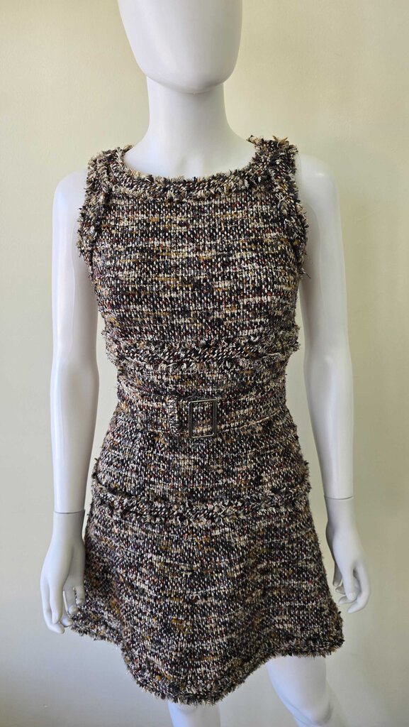 Chanel 2007 Vintage Tweed Dress - Fringe Raw Edge Accents