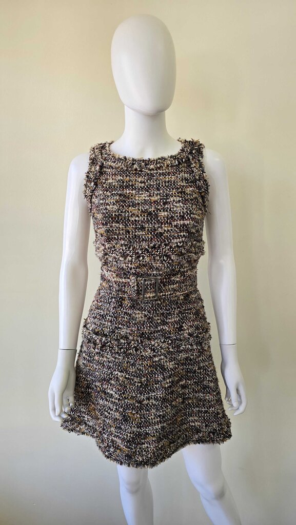 Chanel 2007 Vintage Tweed Dress - Fringe Raw Edge Accents