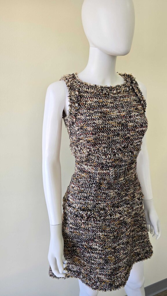 Chanel 2007 Vintage Tweed Dress - Fringe Raw Edge Accents