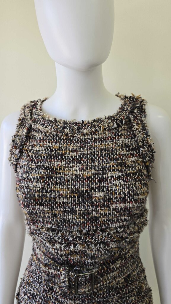 Chanel 2007 Vintage Tweed Dress - Fringe Raw Edge Accents