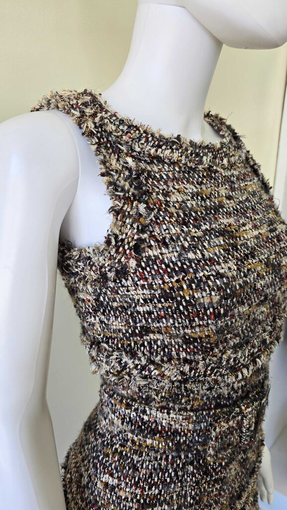 Chanel 2007 Vintage Tweed Dress - Fringe Raw Edge Accents