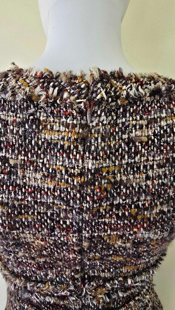 Chanel 2007 Vintage Tweed Dress - Fringe Raw Edge Accents