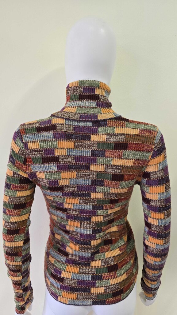 Chanel 2018 Paris-Hamburg Patchwork Knit Turtleneck Sweater