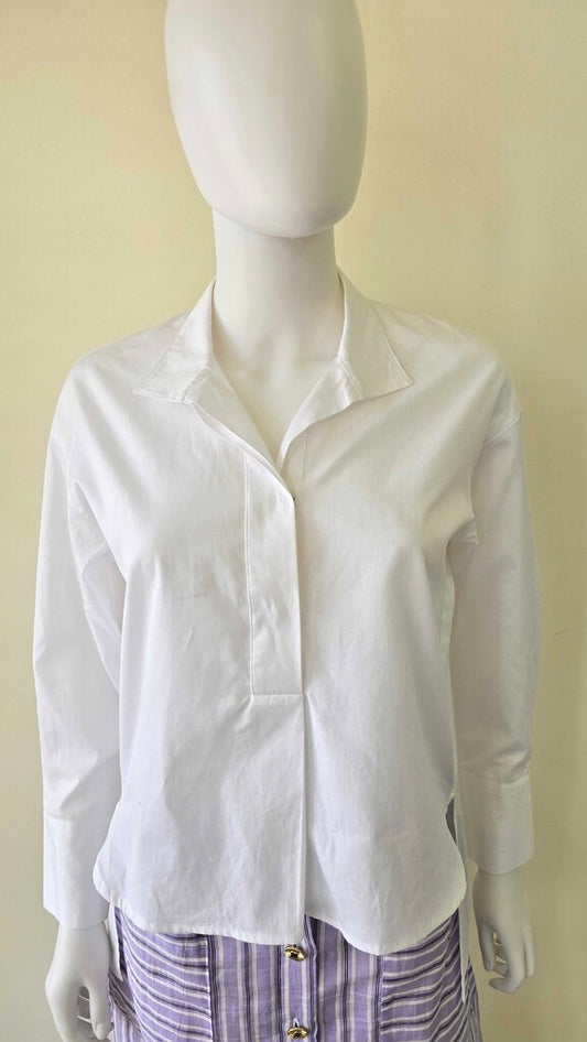 Vince High Low Collar Shirt