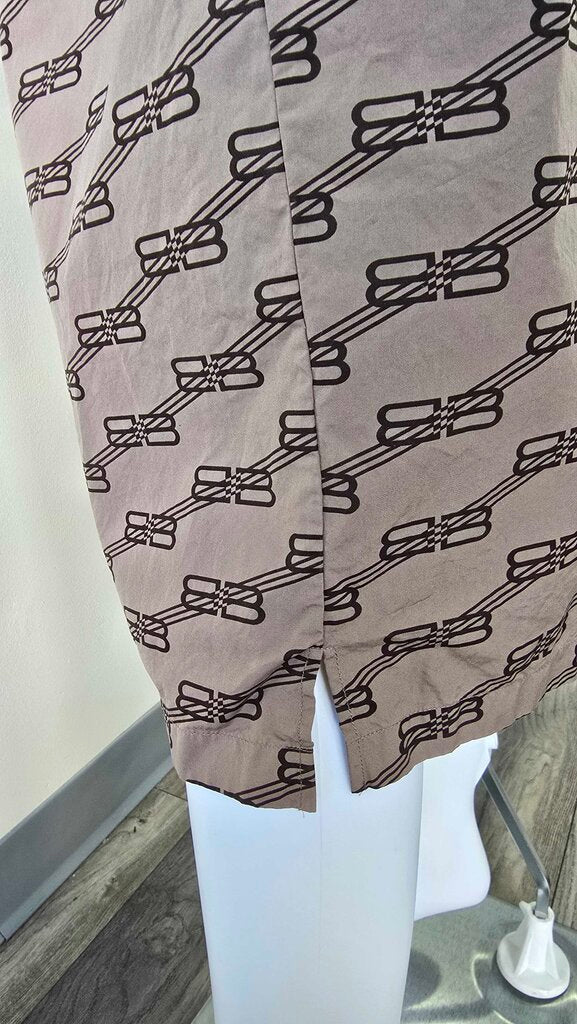Balenciaga BB Monogram License Logo Cotton Poplin Shirtdress