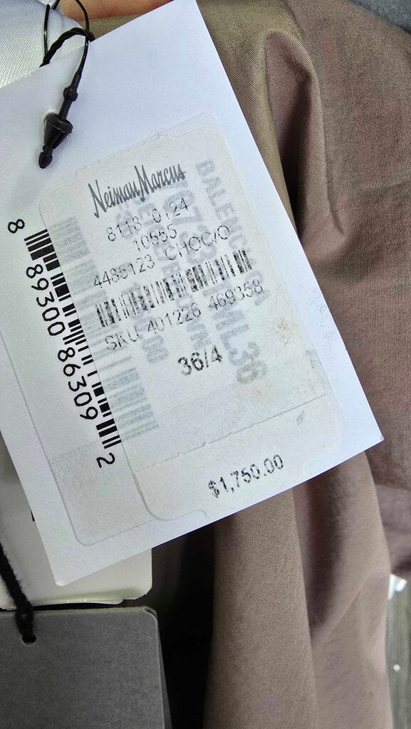 Balenciaga BB Monogram License Logo Cotton Poplin Shirtdress