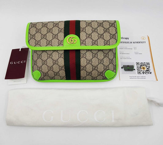 Gucci GG Supreme Monogram Web Ophidia Belt Bag