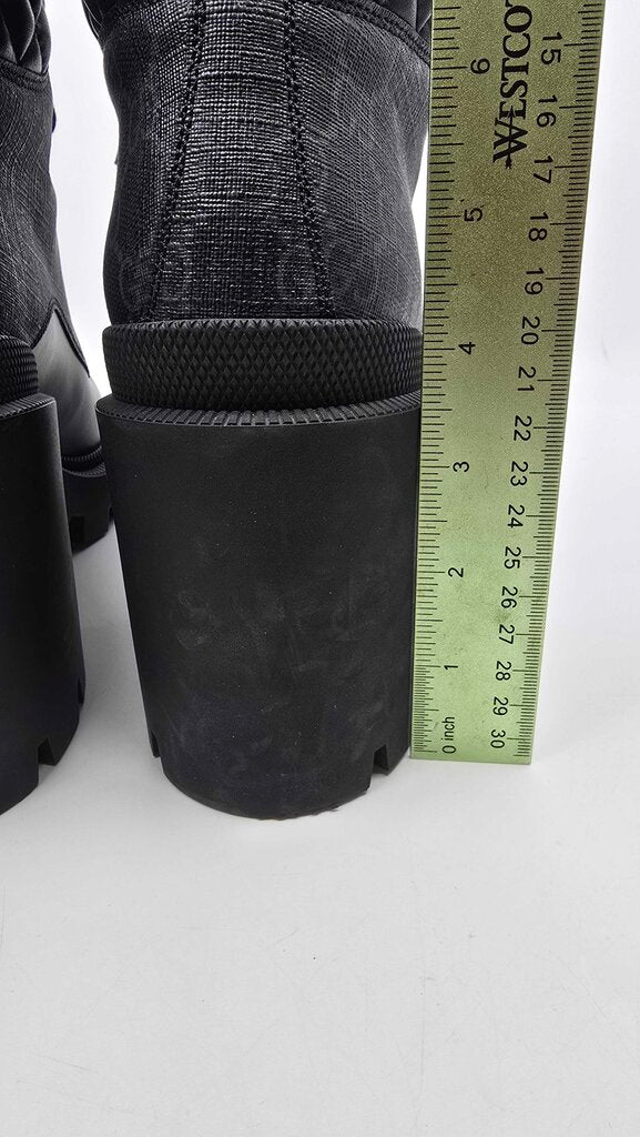 Gucci GG Supreme Canvas Quilted Leather Heeled Ankle Boots