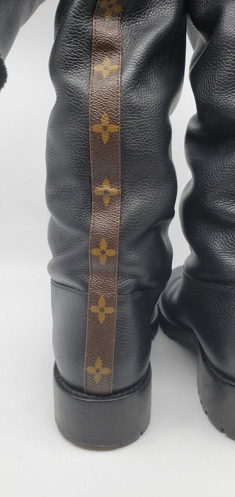 Louis Vuitton Discovery Flat Thigh High Boots w/ Shearling Lining
