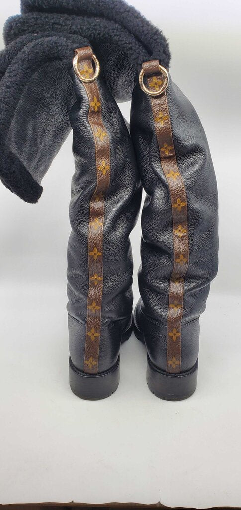 Louis Vuitton Discovery Flat Thigh High Boots w/ Shearling Lining