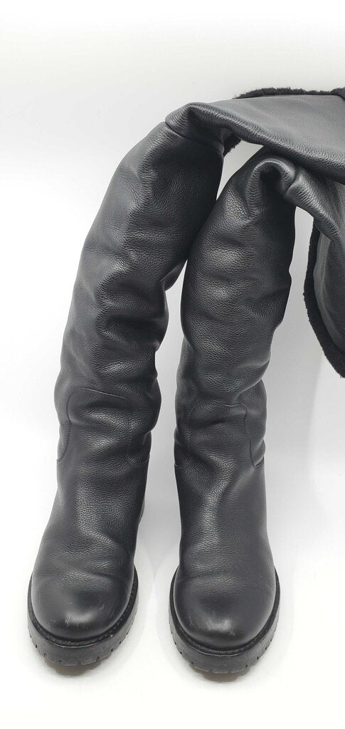 Louis Vuitton Discovery Flat Thigh High Boots w/ Shearling Lining