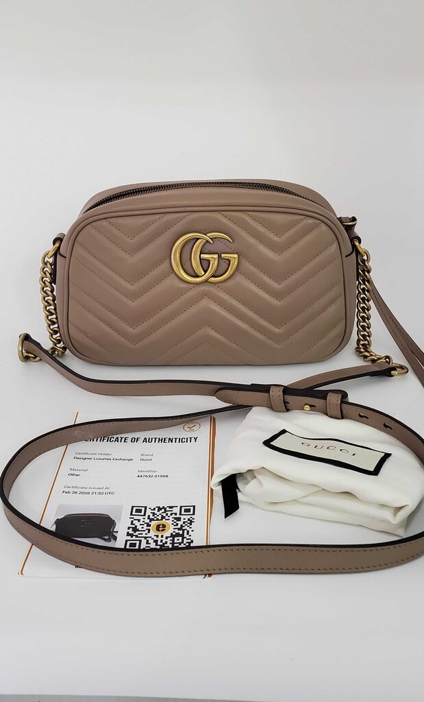 Gucci GG Marmont Small Matelasse Leather Camera Bag