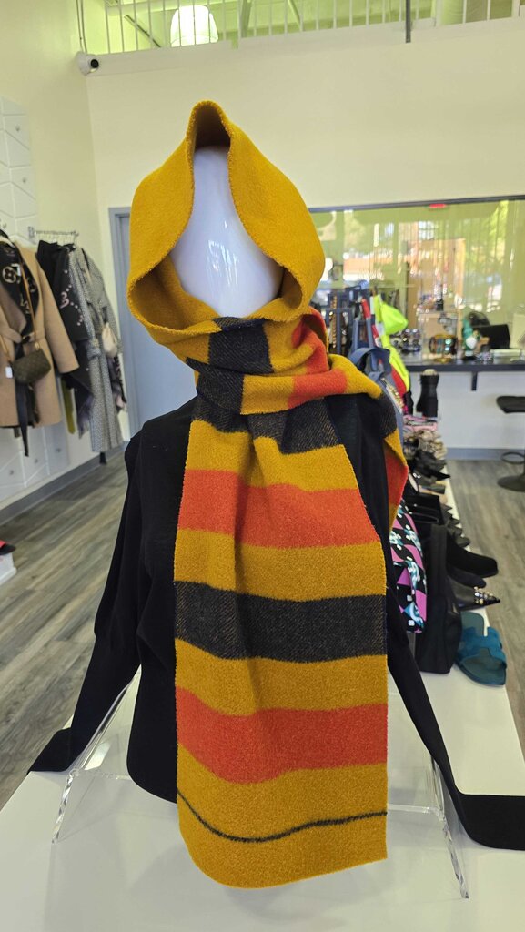 Hermes Striped Wool Scarf