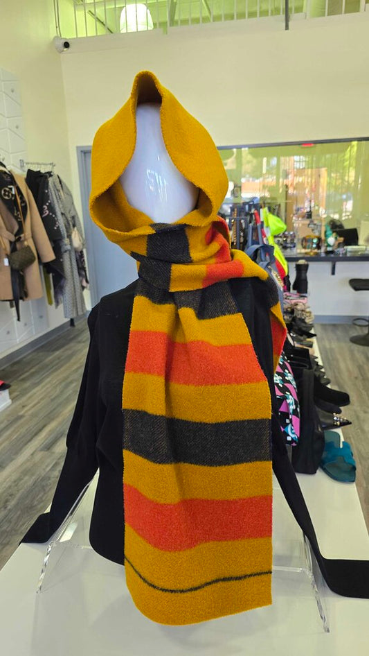 Hermes Striped Wool Scarf