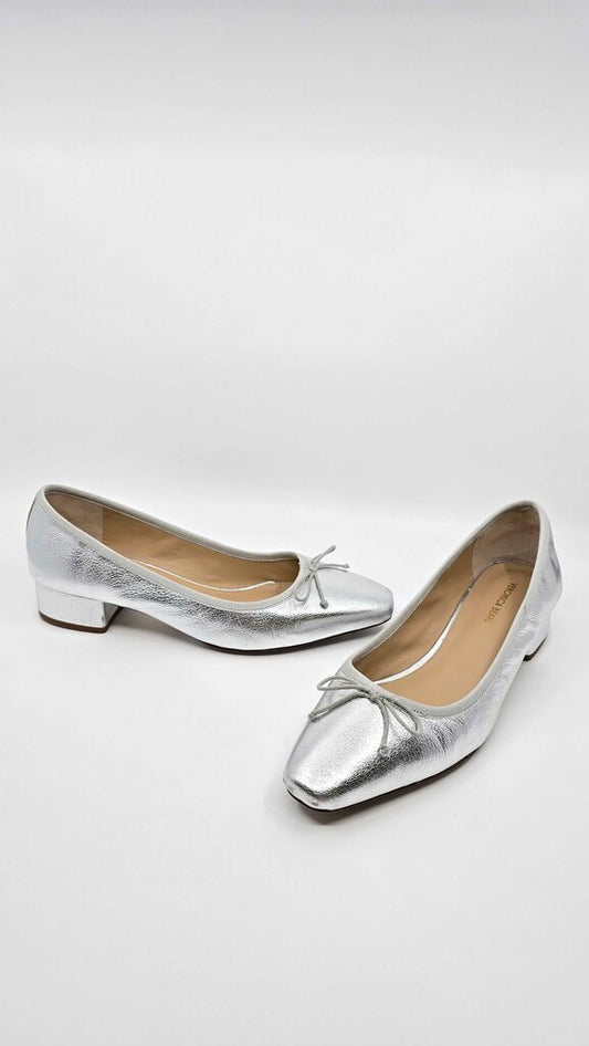 Veronica Beard Cecile Metallic Leather Ballet Pumps