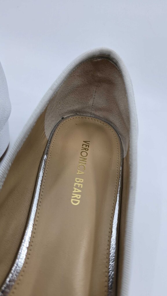 Veronica Beard Cecile Metallic Leather Ballet Pumps