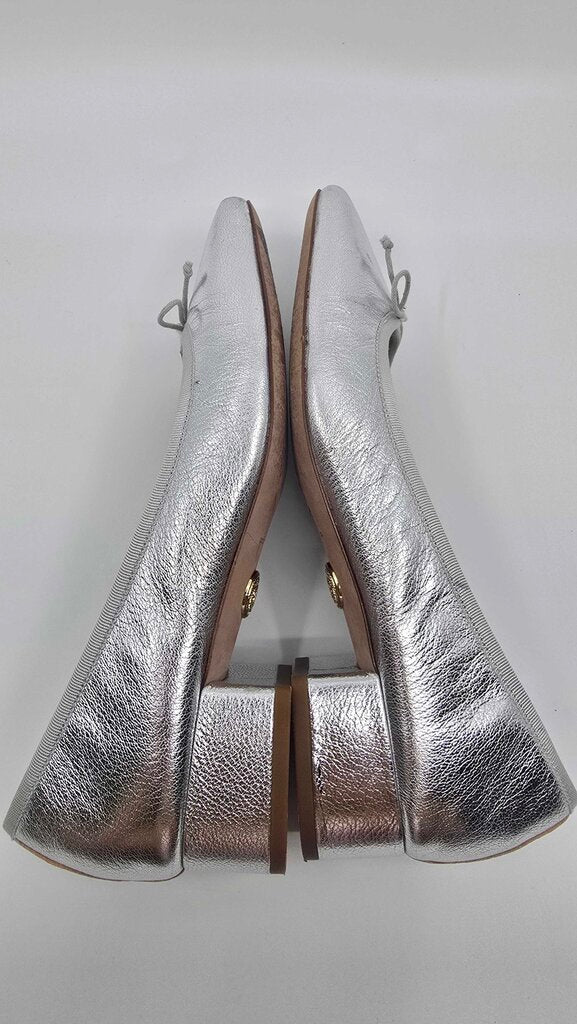 Veronica Beard Cecile Metallic Leather Ballet Pumps