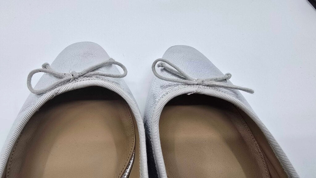 Veronica Beard Cecile Metallic Leather Ballet Pumps